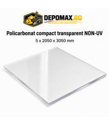 Policarbonat compact transparent NON-UV 5 x 2050 x 3050 mm